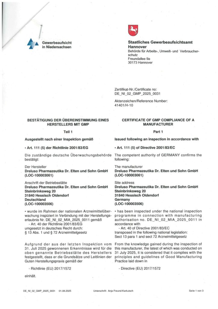 GMP-Erlaubnis Steinbrinksweg